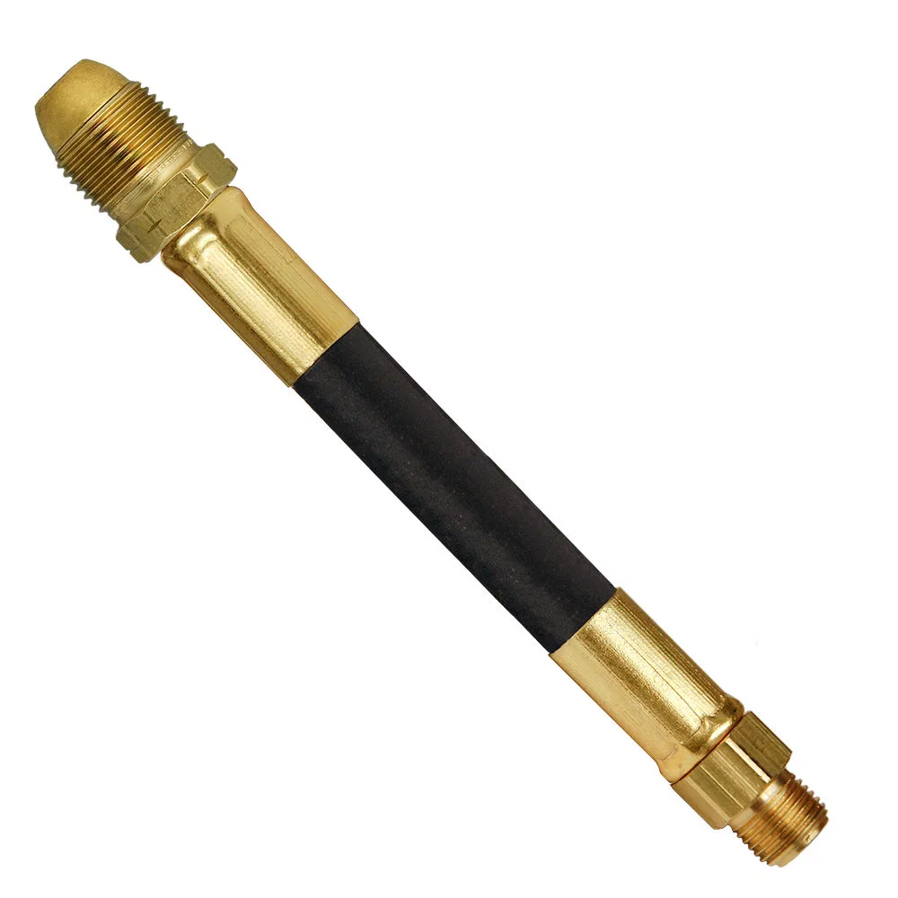MER401-12 – AP PRODUCTS Propane Hose, 1/4 Inch Inside Diameter High Pressure Pigtail Hose Excess Flow Male POL (Prest...
